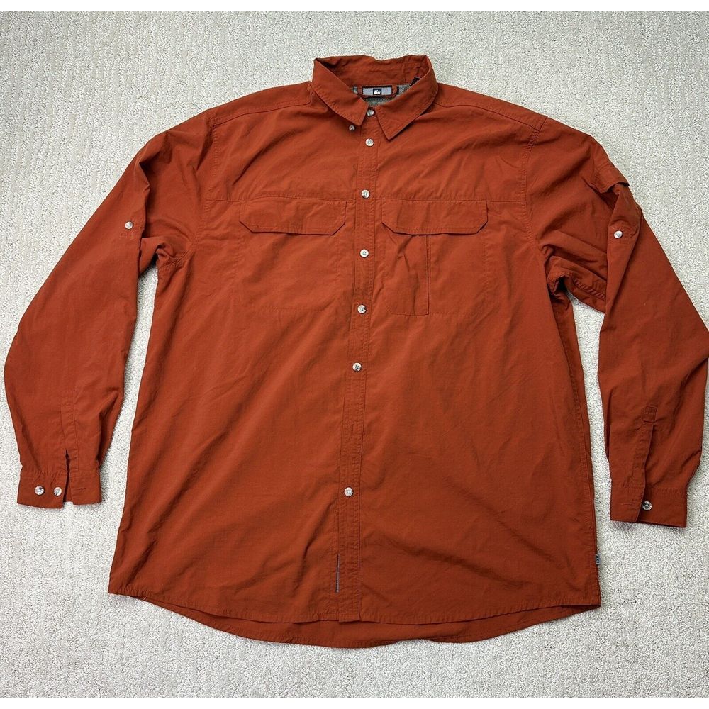 Rei Outdoor Fishing Shirt Mens XLT UPF 40+ Long Sleeve*